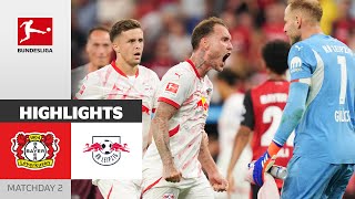 It Happened Leipzig Beat The Champion  Bayer Leverkusen  RB Leipzig 23  Highlights  MD 2 [upl. by Sands310]