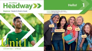 New Headway Beginner Students Book 5th edition Unit 1 Hello [upl. by Tabitha]