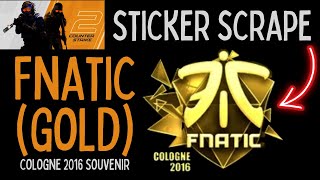 Fnatic Cologne 2016 Gold Sticker Scrape csgo cs2stickers csgoinvesting [upl. by Euginom]