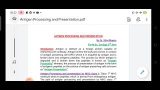 Antigen Processing and Presentation [upl. by Yalonda]