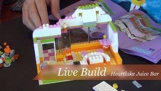 Live Build  Lego Friends Heartlake Juice Bar Set 41035 [upl. by Leinto]