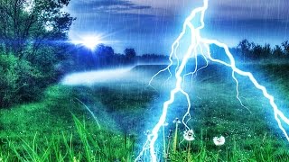 THUNDER amp RAIN  Peaceful Nature Sounds For Focus Relaxation or Sleep  White Noise 10 Hours [upl. by Nilyad]