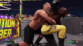 WWE 2K23 Bobby Lashley vs Brock Lesnar WWE Elimination Chamber 2023 [upl. by Alikam823]