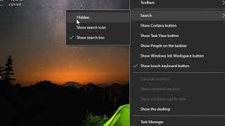 How to Hide Search Box from Taskbar on Windows 1011 [upl. by Tremann]