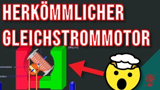 Herkömmlicher Gleichstrommotor mit Bürsten  Wie funktioniert das [upl. by Kazue]