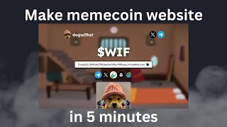 How to make a meme coin website in 5 minutes [upl. by Alleyne]