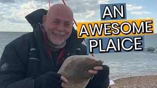 Determined to catch a Shoreham plaice Beach fishing UK [upl. by Accber]