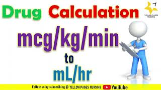 Drug calculation for Nurses  Converting mcgkghour to mLhour  Using infusion pump [upl. by Rosse]