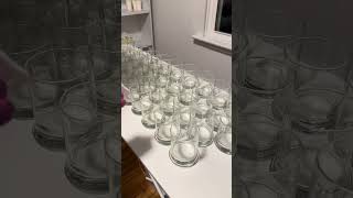 Prepping my jars for candle making✨💫 candles candle candlemaking asmr fallseason vlogvideo [upl. by Llerrat]