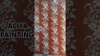 Replace New stencil design Painting Wall shorts ALIYA PAINTING tech shorts [upl. by Ajit]