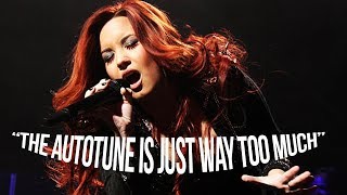 11 Times Demi Lovatos autotune in live performances was way too much [upl. by Kcirrez]