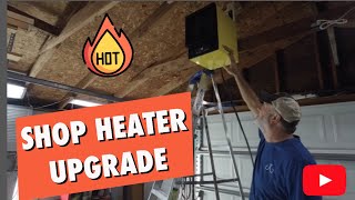 Shop Garage Heater Install Duraheat EWH9600  10000 Watt  240 Volt [upl. by Akinnej456]