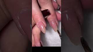 Twinkly pink frenchies nails gelnails madamglam nailart naildesign [upl. by Cimah]