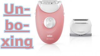 Braun Silképil Epilierer flamingoweiß Unboxing Video [upl. by Monica]