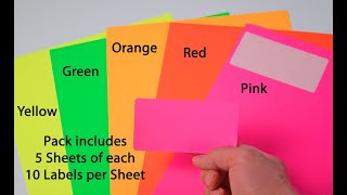 Fluorescent Labels in assorted colors [upl. by Almap]