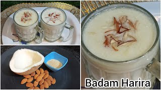 Harira Recipe  How To Make Badam Ka Harira Recipe  Healthy Drink Recipe [upl. by Berkin]