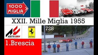 Mille Miglia 55  Stage 1Brescia f  Ferrari 118LM Scaglietti  TvCam [upl. by Irol]