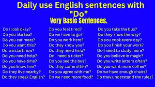 1500 Daily Useful English Sentences and Phrases with Do Does Can  Improve Your English Grammar [upl. by Phelps685]