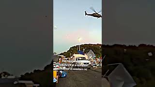 Blackhawk Helicopter Causes Chaos at Aid Station hurricane shorts usmilitary northcarolina [upl. by Eiuqnom106]