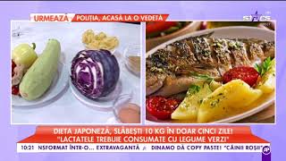 Dietă japoneză slăbești 10 kilograme în doar cinci zile ”Seara puteți să serviți o salat [upl. by Kashden]