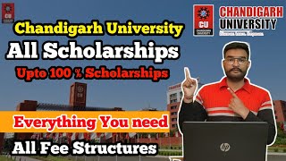 Scholarships for Students in Chandigarh University 2024  Fee structure  CUCET Exam Complete Guide [upl. by Anehsat]