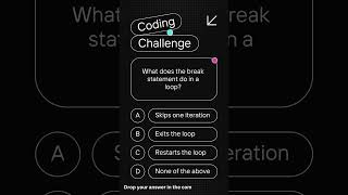 What does the break statement do in a loop python quiz ytshort [upl. by Releyks]