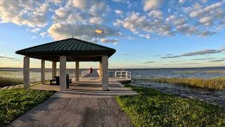 Walking at beautiful Lakefront Park along Lake Tohopekaliga in Saint Cloud Florida [upl. by Esilahc]