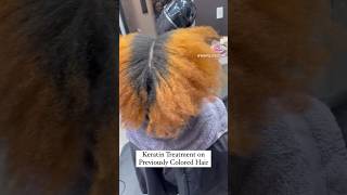 Keratin treatment on ￼4c hair 4chair gkkeratin keratintreatment [upl. by Ymas563]