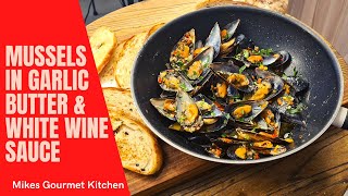 Garlic Butter Mussels with White Wine amp Garlic Sauce [upl. by Dahlstrom]