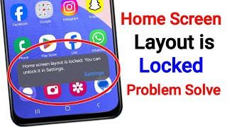 Home screen layout is locked You can unlock it in Settings Problem Solve in All Android Phone [upl. by Odlanra]