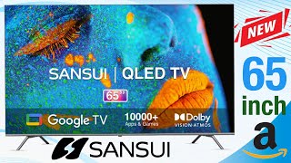 SANSUI 165 cm 65 inches 4K Ultra HD Smart QLED Google TV JSW65GSQLED  Sansui Qled smart tv [upl. by Drhacir149]