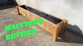 Macetero rustico de madera  Rustic planter [upl. by Aon]