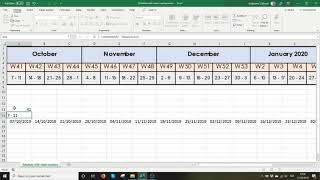 Excel  schedule with week numbers [upl. by Odnalra18]