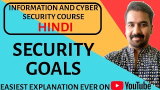 Security Goals  ConfidentialityIntegrityAvailability Explained in Hindi [upl. by Ttayw]