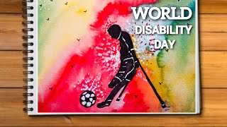 World disability day drawing  Poster drawing on world disability day drawing  step by step [upl. by Vial]