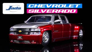 1999 Chevrolet Silverado Dually Pickup Truck Red Metallic and Gray 124 Diecast Model Car by Jada [upl. by Toback694]