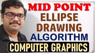 MID POINT ELLIPSE DRAWING ALGORITHM IN COMPUTER GRAPHICS [upl. by Hgielrebma233]