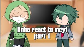 Bnha reacts to mcyt  part 1  dream smp [upl. by Ardnasella]