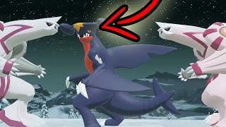 TWO Palkia CONFRONT Alpha Garchomp Pokemon Legends Arceus [upl. by Jillana]