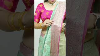 How to make saree perfect pleats for wedding  saree draping step by step for beginners  saree idea [upl. by Intyrb]