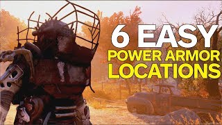 Fallout 76 6 Easy Power Armor Locations [upl. by Baptista449]