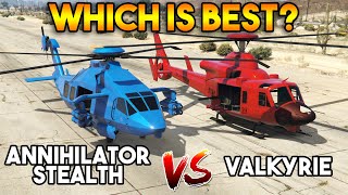 GTA 5 ONLINE  ANNIHILATOR STEALTH VS VALKYRIE WHICH IS BEST HELICOPTER [upl. by Ainnos995]