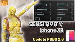 SETTING SENSITIVITAS IPHONE XR no recoil Sensi PUBG Mobile terbaik 2023 [upl. by Onitnelav547]