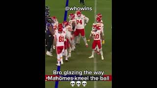 Bro glazing the way mahomes kneels the ball💀💀💀shorts [upl. by Adham755]