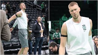 Kristaps Porzingis Looks AMAZING During Celtics Pregame Warmup [upl. by Draper749]