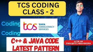 🔥TCS Coding Live Class2  TCS Latest pattern Coding Questions 🔥 C amp Java [upl. by Zena]