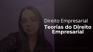 TEORIAS DO DIREITO COMERCIAL  Aula gratuita [upl. by Einniw]