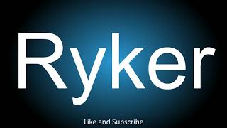 How to correctly pronounce in Norwegian American and British English  Ryker [upl. by Kusin]