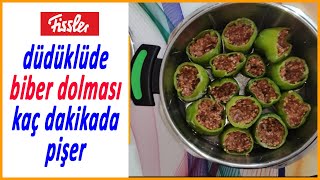 Fissler düdüklü tencerede dolma fissler düdüklü tencerede biber dolması dolma biber tarifi [upl. by Hilleary305]