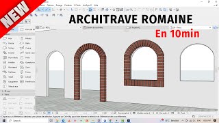 Comment créer une architrave ROMAINE personnalisée sur une ouverture darc RAPIDEMENT ET FACILEMENT [upl. by Elatsyrc]